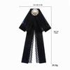 Crystal Pearls Ribbon Bowknot Brooch Pin Bowtie for Women Shirt Jabot Collar Pre Tied Necktie Clip Clothing Accessories