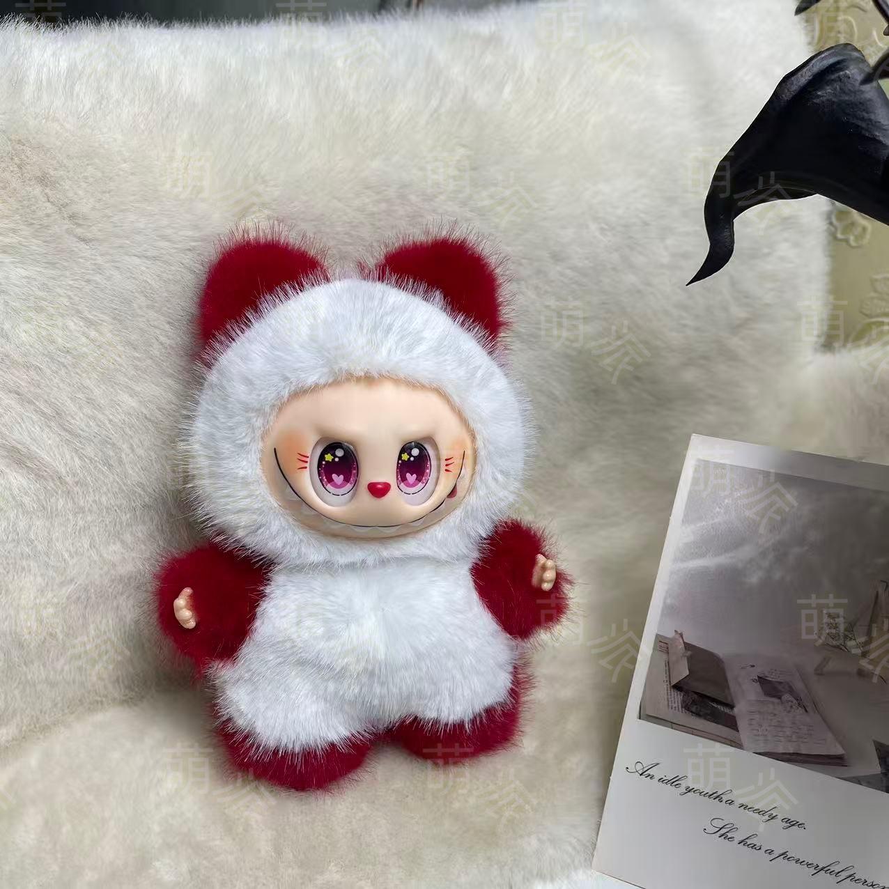 

Vinyl Plush Toy Red Panda Pendant Doll Plush Pendant Bag Pendant Heart Macaron