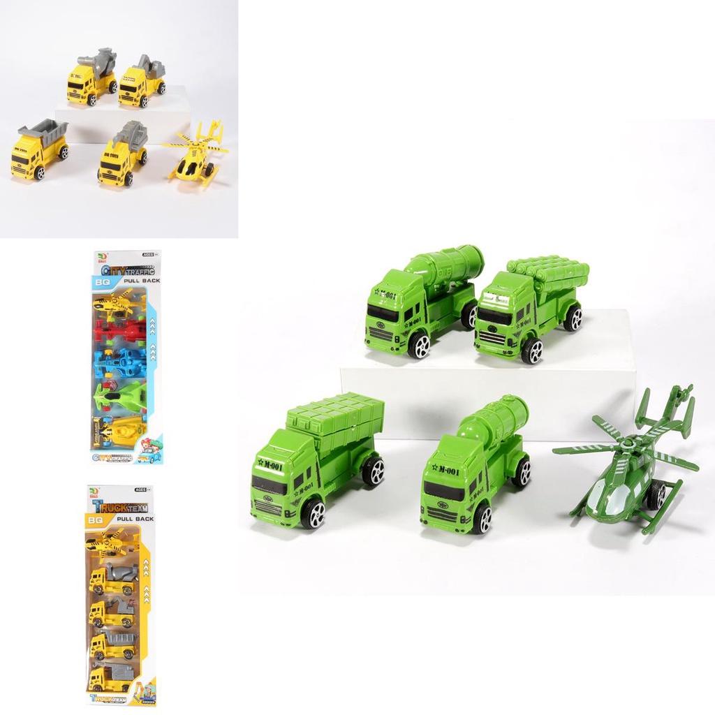 Toy Cars Truck Helicopter City Engineering Set With Safe Non-toxic Plastic For Kids