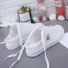 Fashion Womens Half Slipper Sneakers Comfortable Women Casual Shoe Lace-up Women Flat Shoes Breathable Canvas Shoes Anti-slip Zapatillas