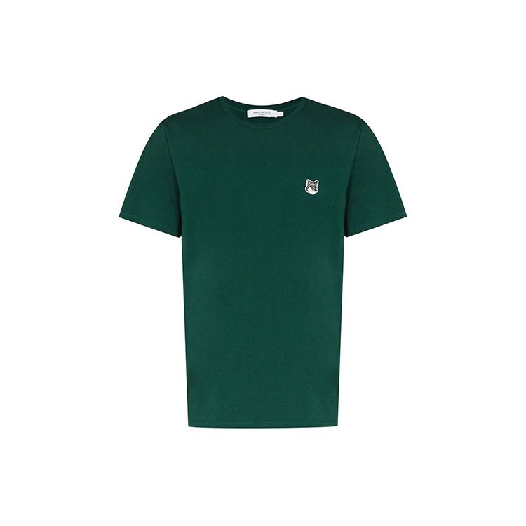 Maison Kitsune FW21 Embroidered Fox Short Sleeve T-Shirt Men Tops HM00107KJ0008-P390