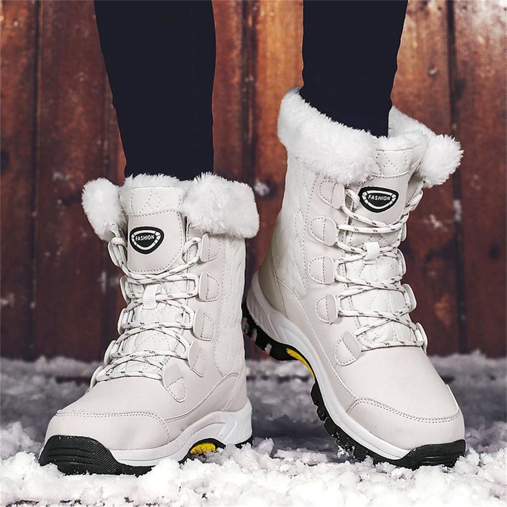 New Winter Plus Size Snow Boots Women's Outdoor Travel Thickened Plus Velvet Cotton Shoes High-top Boots Women's Shoes