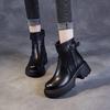 Small thick-soled Martin boots for women's autumn and winter new versatile Chelsea boots British soft leather locomotive short boots for women
