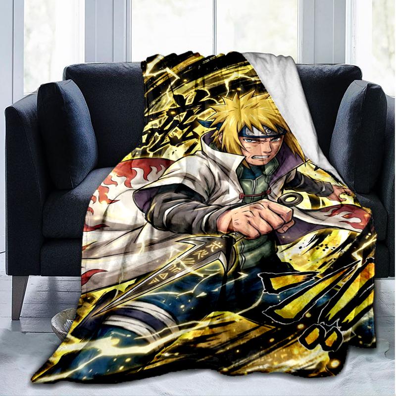 Naruto Power Print Flannel Blanket, Soft Warm Lightweight Throw Blanket for Living Room,Sofa Bed Camping Office