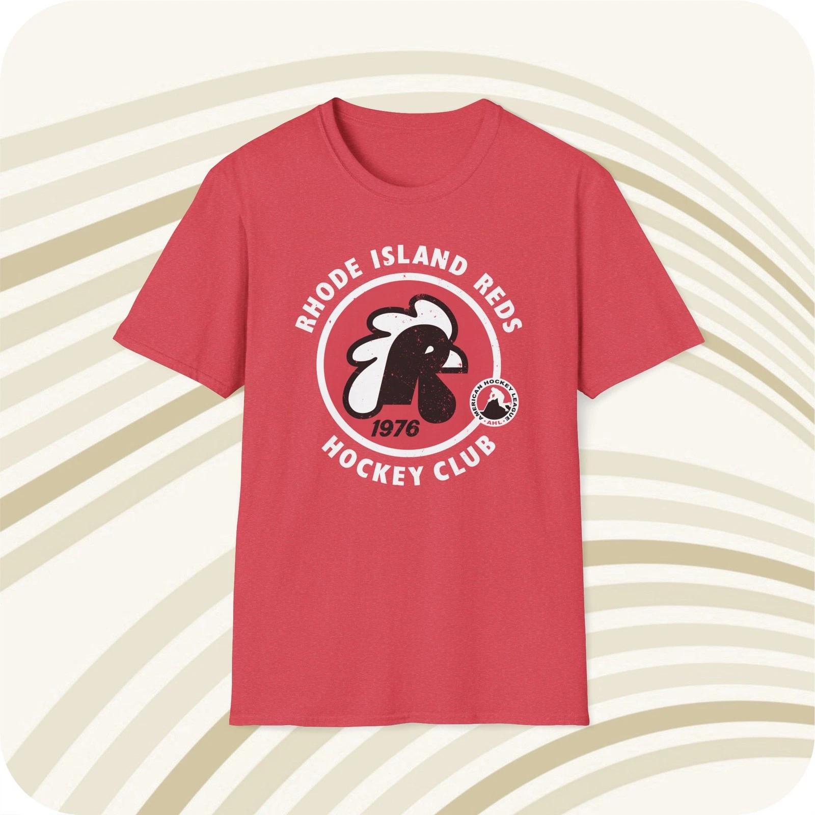 Men s and Women s T-shirts Rhode Island Reds 1976 AHL Classic Cut Hockey Club T-Shirt L