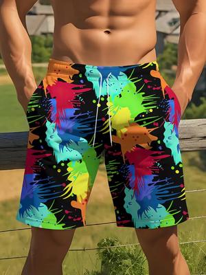 Novelty Men's Colorful Shorts Swimming Beach Shorts 3D Print Surfboard Shorts Swimming Trunks Men Women Short Pants Dropshipping