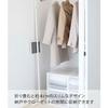 Yamazaki Folding Garment Steamer and Ironing Board, White, Approx. 35.5cm W X 40cm D X 166cm H (in Use), Plate, Simply Stand Up, Garment Steamer Only,