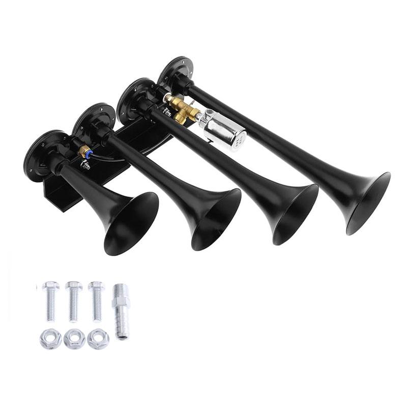 

12 В/24 В 4-трубный комплект воздушных гудков для электропоездов 105-115 дБ громкие гудки для поездов 500-800 Гц 0,8-0,9 МПа воздушные гудки для грузовиков и автомобилей