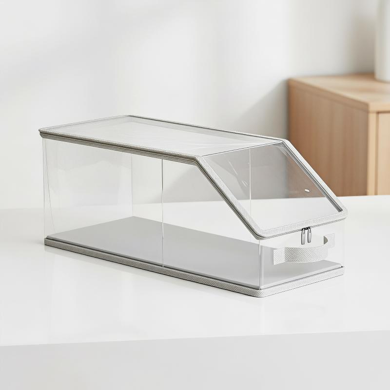Transparent Baseball Hat Storage Box, Holds 12 Hats, Stackable And Foldable, Cap Organizer Storage, Dustproof Storage Box 1PC