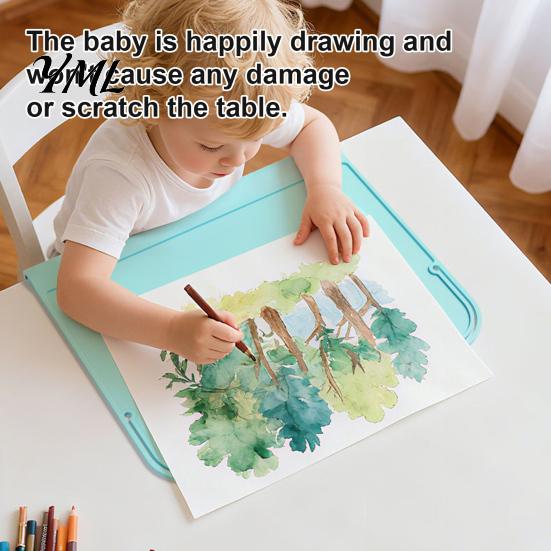 Non Slip Silicone Placemat for Toddlers, Non-Slip Food Grade Baby Eating Mat, Kitchen Dining Pad Table Mat with Safety Edge, Foldable Multi-functional