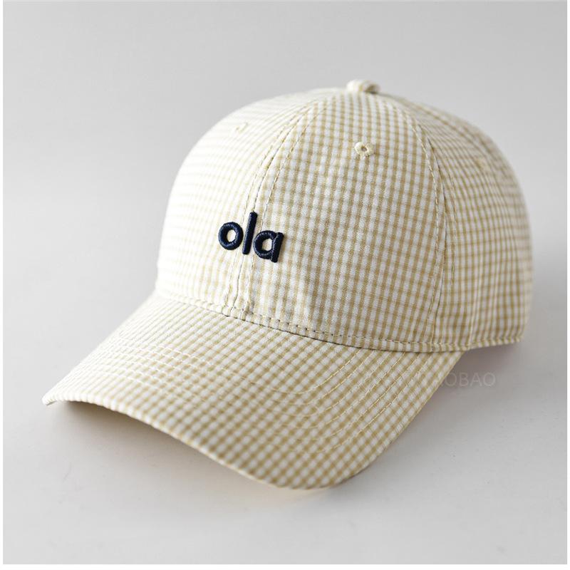 Fashion Hat Simple plaid three-dimensional letters for men and women couples baseball cap Casual versatile sunshade soft top Spring cap