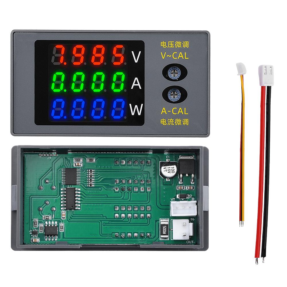 DC730 Four-Digit Digital Voltmeter, Ammeter and Power Meter DC 0–100V, 10A, 1000W Voltage and current may be fine-tuned