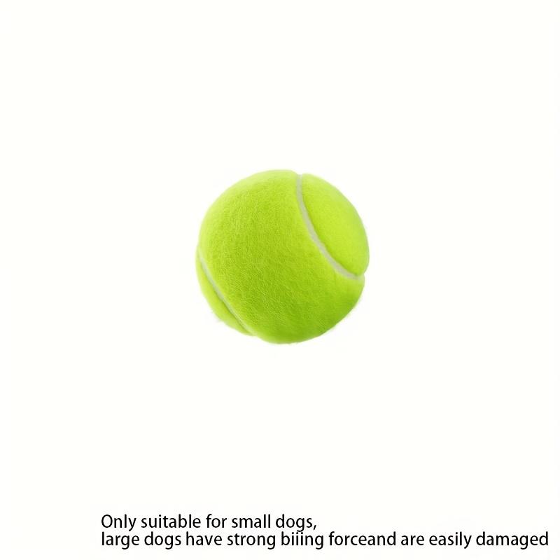 

Interactive Dog Rubber Tennis Chew Toy - High Elasticity, Battery-Free, Striped Pattern, for Small Dogs & Outdoor Play Fun