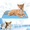 AIMOONSA Cooling Mat for Dogs 60 X 50 Cm - Blue, Self-cooling, Foldable and Washable