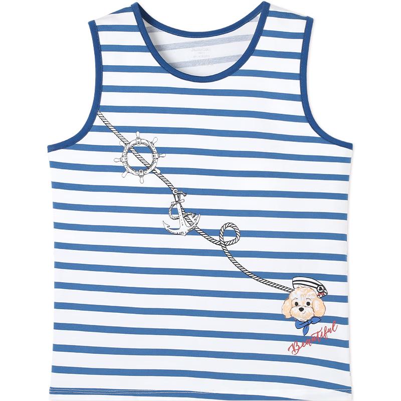 Jiusuiban Girls Cotton Vest with Built-in Chest Pad 160