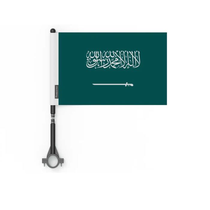 Drapeau - Arabie Saoudite - 10 pièces - 14 x 21 cm - Polyester - Mât en Plastique