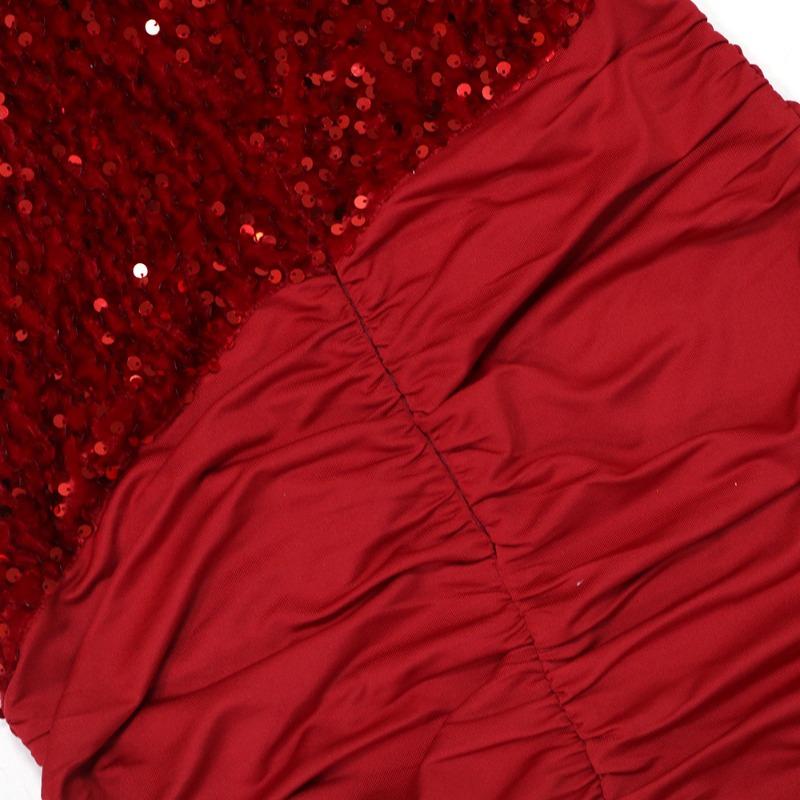 Christmas Sexy Dress Party Long Sleeve Irregular Hip Dress for Women