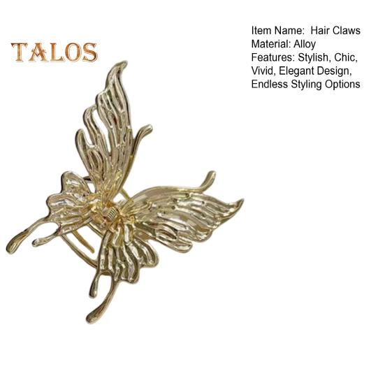 Butterfly Hair Clips for Women Metal Non-Slip Sparkly Hair Claws Elegant Butterfly Hair Accessories for Daily Wear Weddings Parties