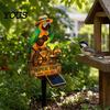 Solar LED Garden Lamp Parrot Shape Light, with Ground Insert, Waterproof Outdoor Yard Stake Lights Decor Automatic Lighting for Lawn Patio