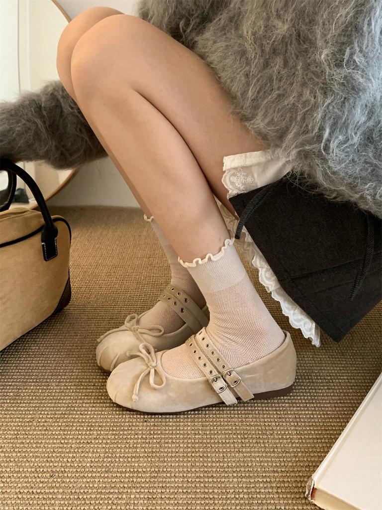 Women's Flat Ballet Shoes New Spring Summer Fashion Vintage Satin Mary Jane Shoes Female Elegant Bow Single Shoes Zapatos Mujer