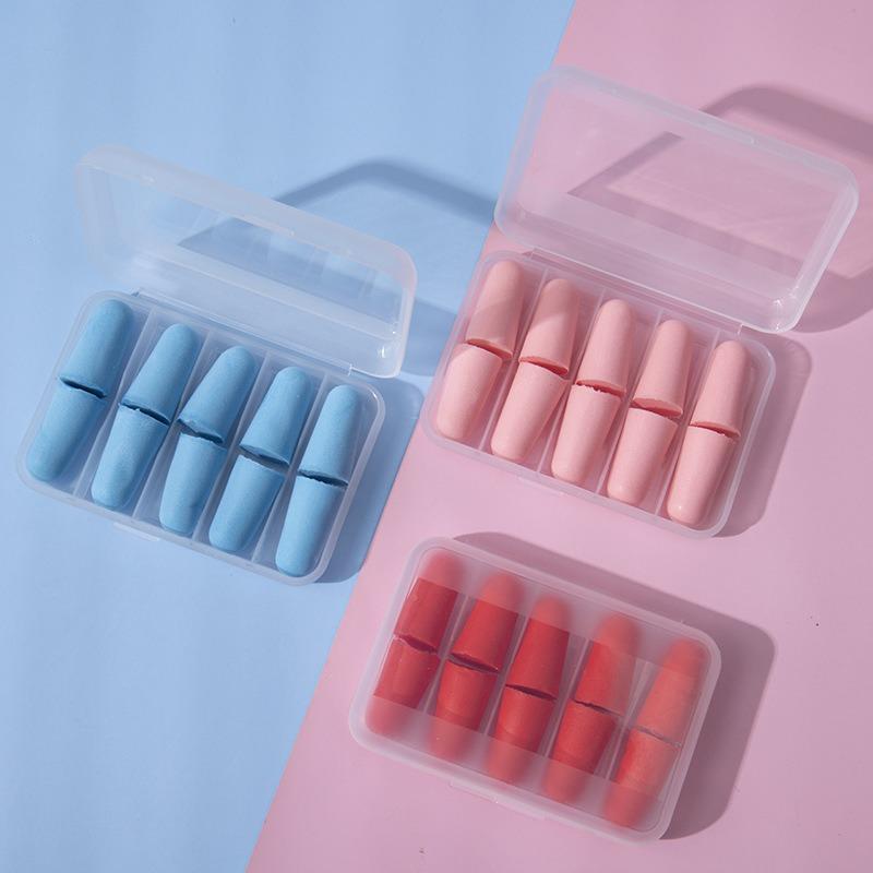 Sponge Noise-cancelling Earplugs Bullet Head Slow Rebound Silent Anti-snoring Earplugs Sleep Noise-cancelling Earplugs