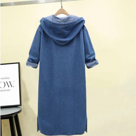 Women Coat Long Cardigan Single-breasted Soft Comfortable Hooded Solid Color Ankle Length Long Sleeve Winter Jacket Winter Clothes