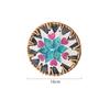 Rattan Shell Coaster Ceramic Heatproof Tea Mat Handwoven Shell Table Mat Decorative Round Coaster Nordic Style