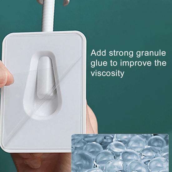 360 Degrees Rotatable Double Hook Punch-free Wall-Mount Shower Spray Head Holder