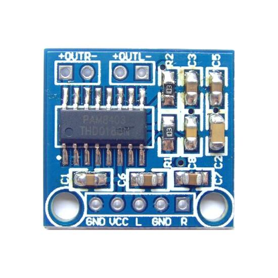 

MINI PAM8403 Amplifier Module Audio Amplifier Module 10*10*2 білий