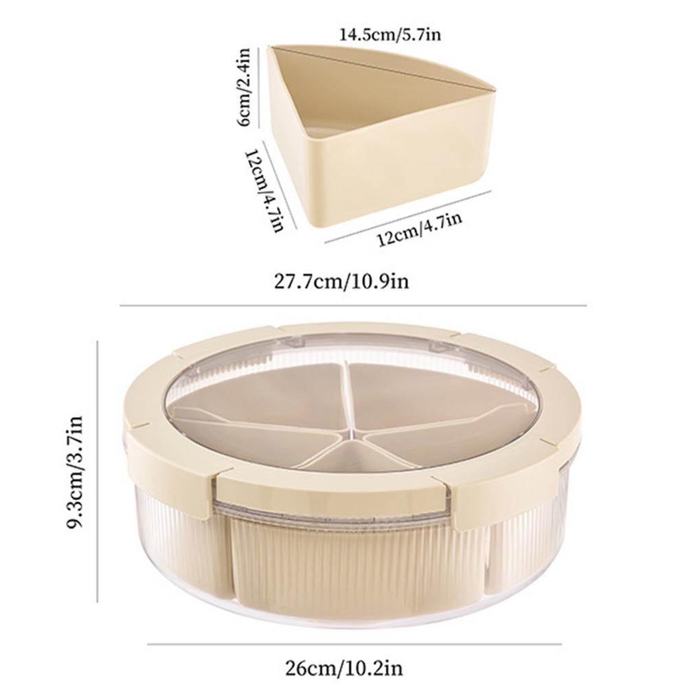 

Round Snack Tray Sealed Round Snack Storage Tray Multi-Purpose Storage Container For Snacks Fruits Nuts Candy And Other Small