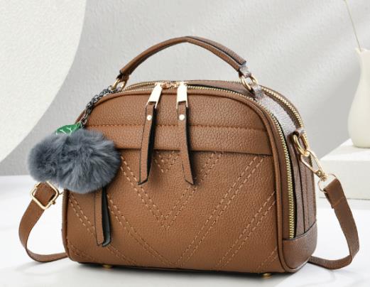 Female Shoulder Bags Ladies Party Crossby Bag Fashi Tassel Messenger Bags With Ball PU Leather Small Handbag For Women Girl