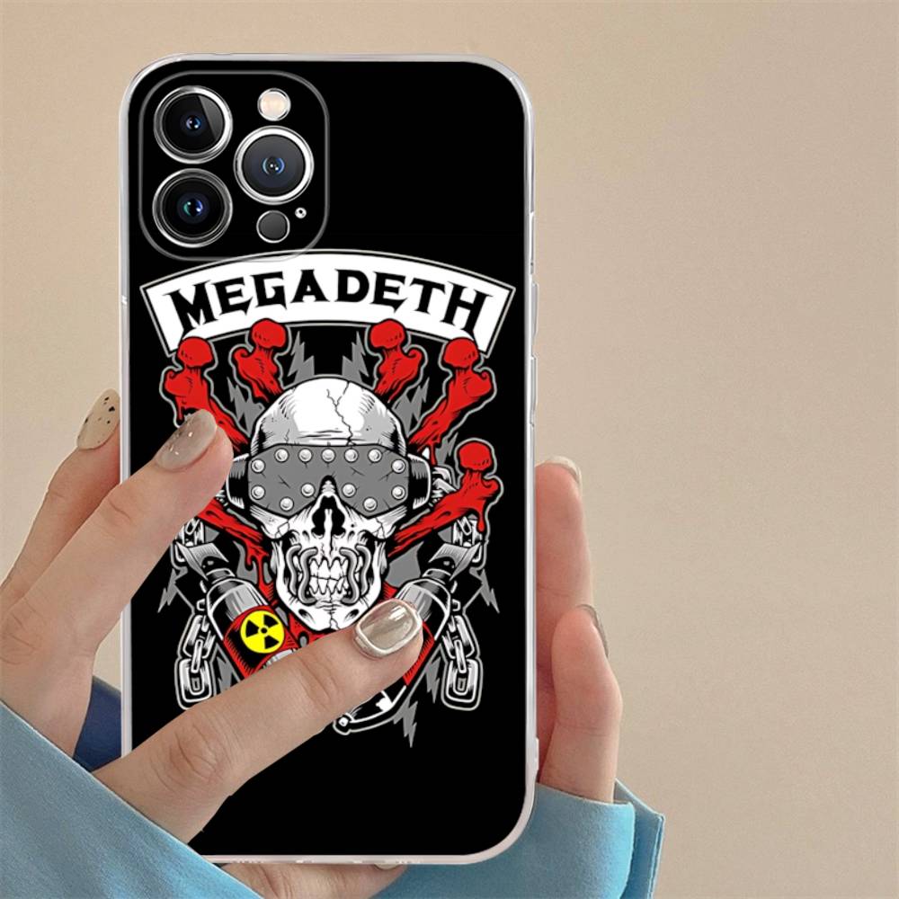 1pc Band M-MegadethS Rock Metal Transparent TPU Phone Case For IPhone 17 11 12 13 14 15 16 Pro Max 16 Plus Cover