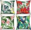 Hawaiian Pillowcase, Parrot Tropical Plant Pillowcase Palm Leaf Pillowcase Cushion Cover Decorative Home Outdoor Courtyard