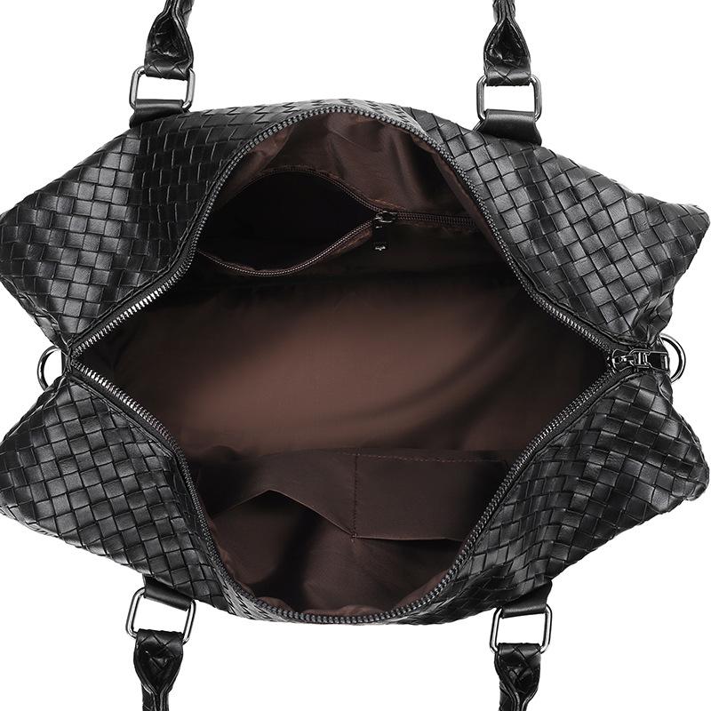New Fashion Plaid Handbag Korean Version of Leisure Business Fitness Travel Shoulder Messenger Bag