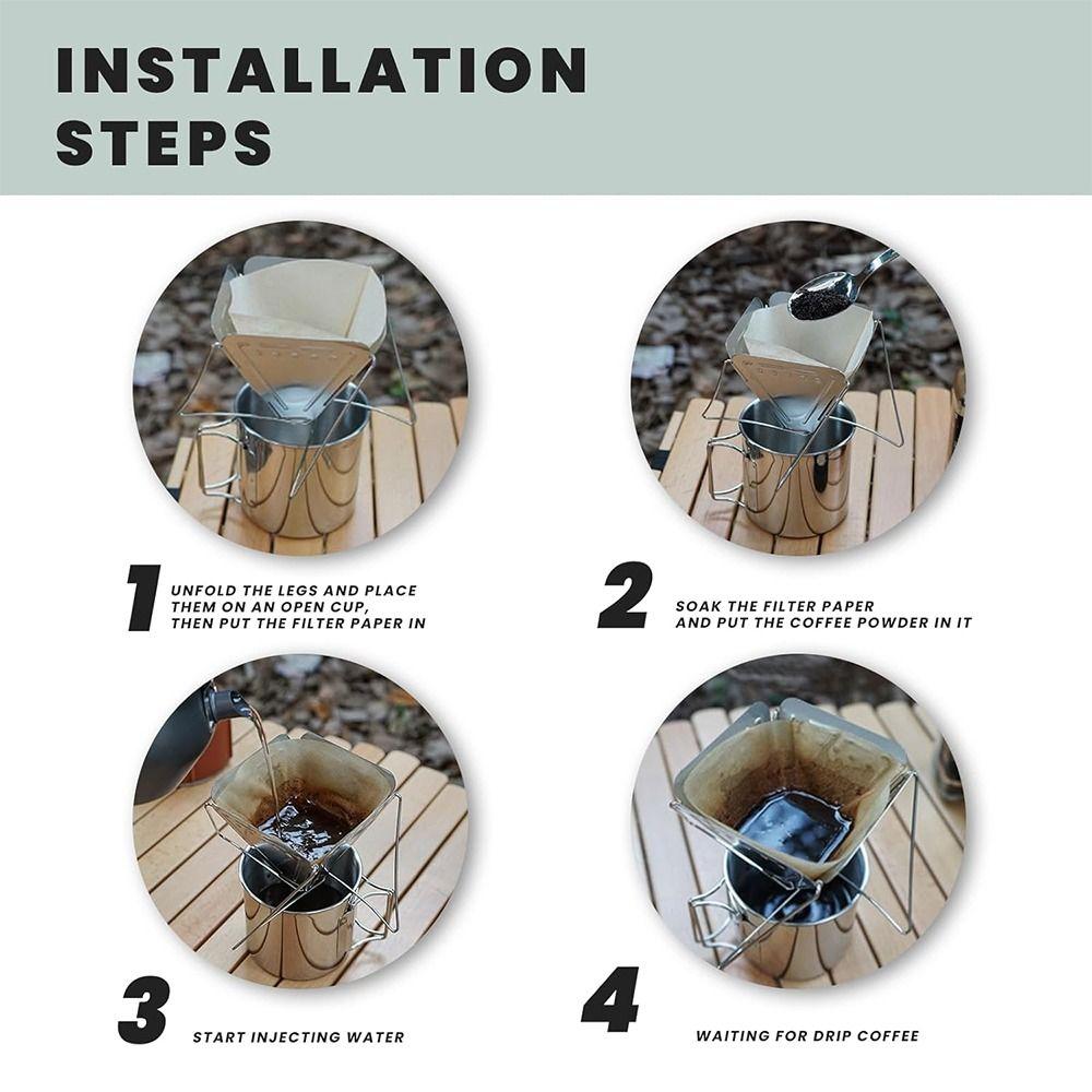 Collapsible Coffee Drip Rack Lightweight Coffee Dripper Baskets Camping Accessories