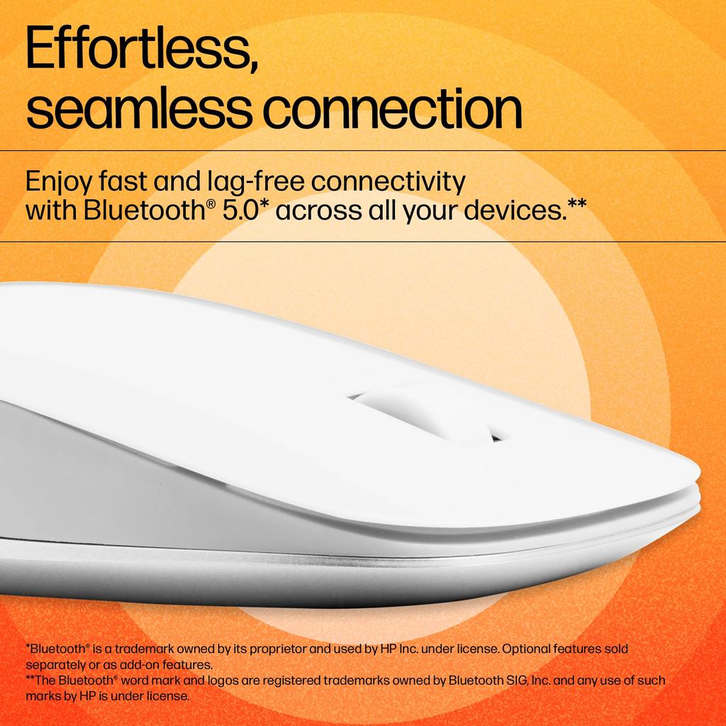 HP Wireless Mouse Bluetooth Wireless Wireless Thin Mouse HP 410 Slim Slim White Bluetooth5 iPad ChromeOS Mac (Model Number 4M0X6AA#UUF) []