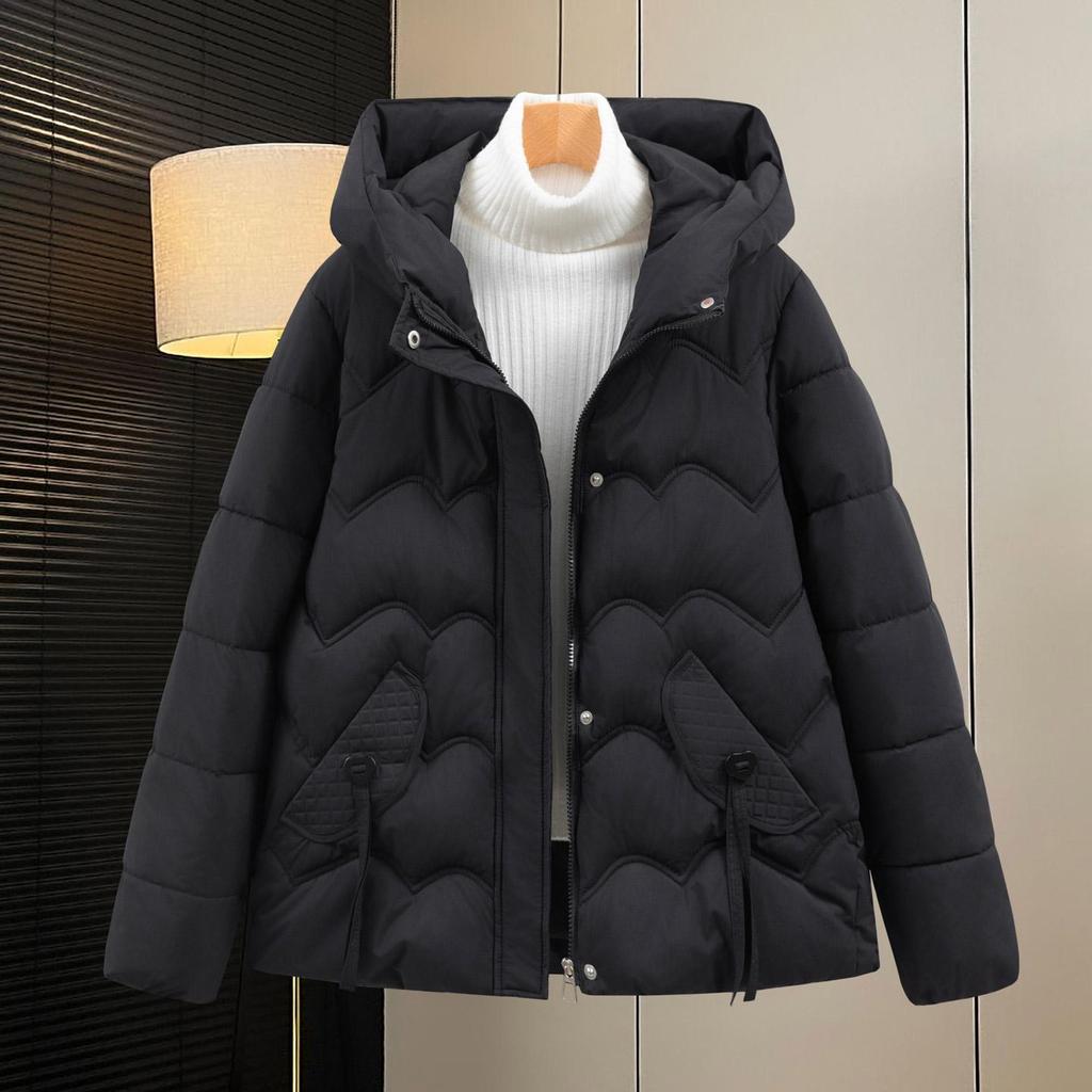 Autumn Winter Thicken Warm Parka Women Casual Sweety Solid Color Big Pocket Loose Hooded Coat Jackets Outwear