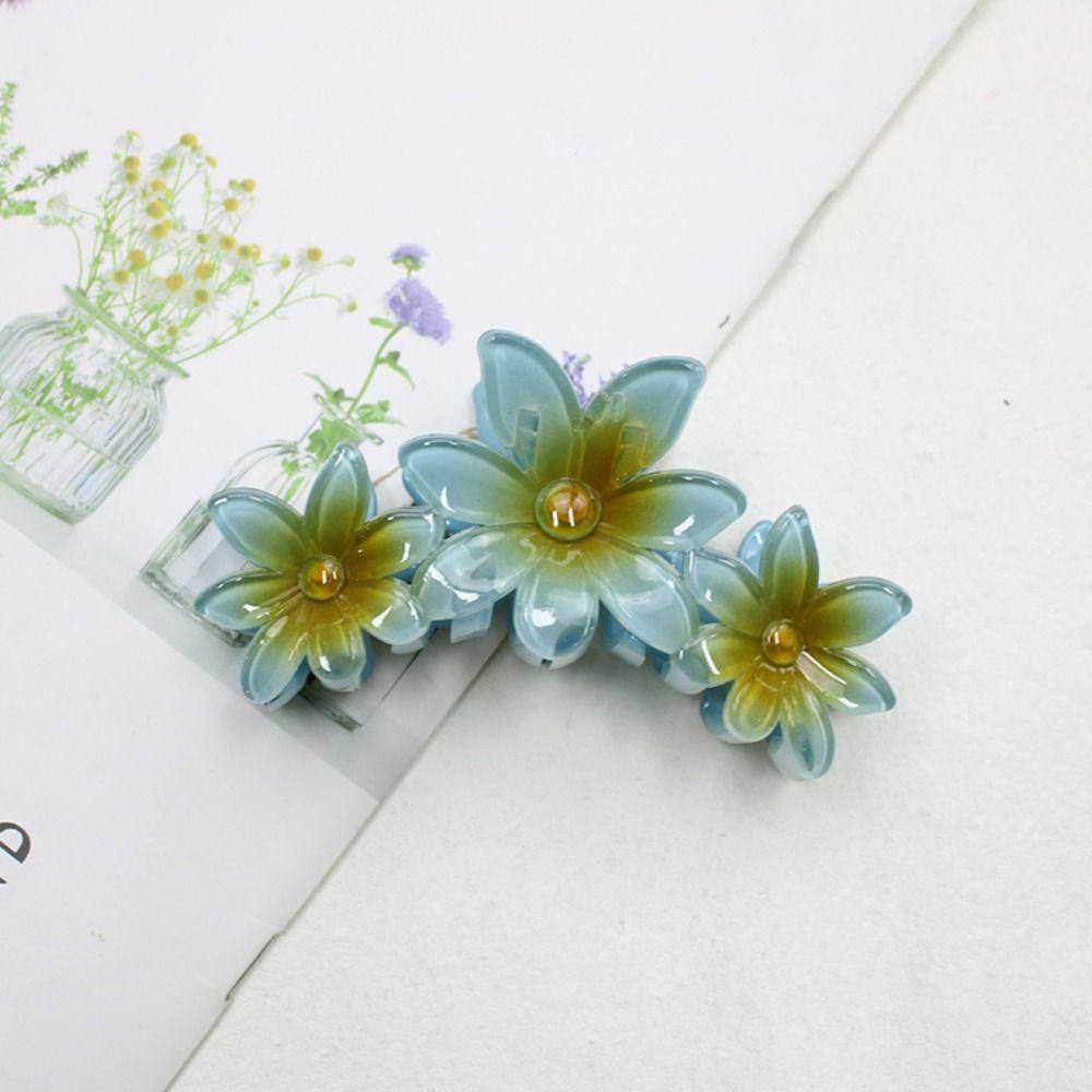

Bauhinia Flower Hair Claw Clip Acrylic Hair Clip 2024 Headwear Hawaiian Hair Accessory синий
