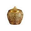 Kangqian Dragon & Phoenix Copper Tea Caddy - Dragon Head Storage Jar for Office Tea Ceremony