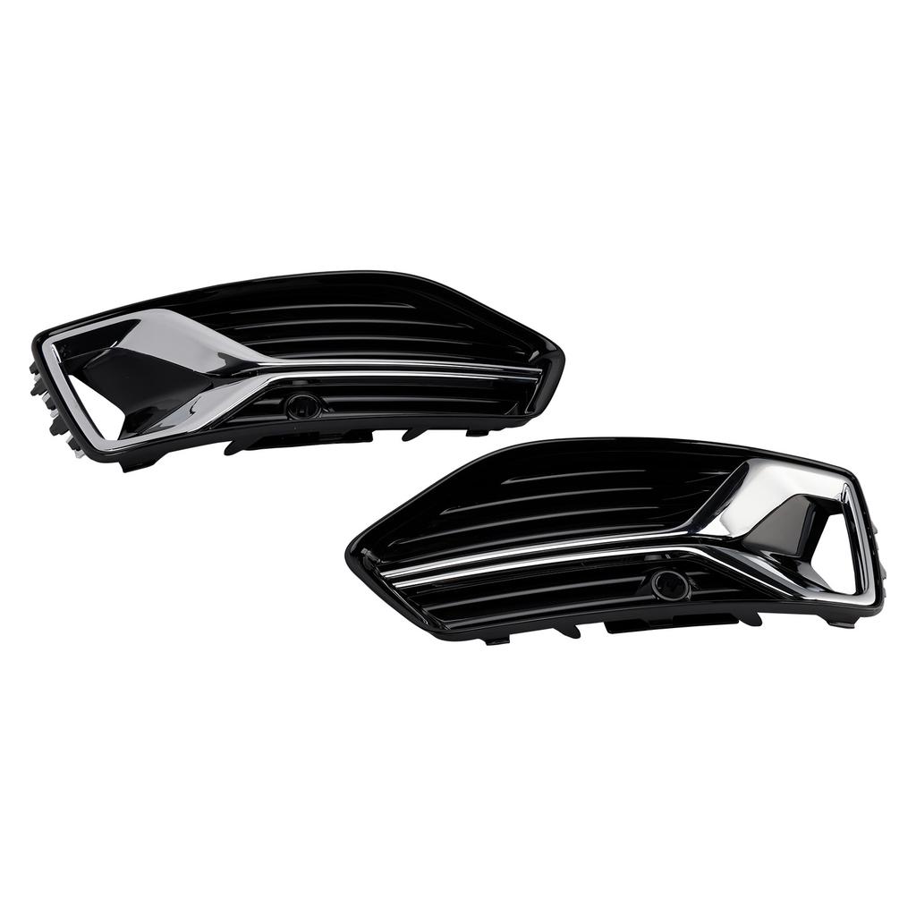 2PCS Front Bumper Fog Light Cover Grille Grill Fit A6 C8 2019-2023