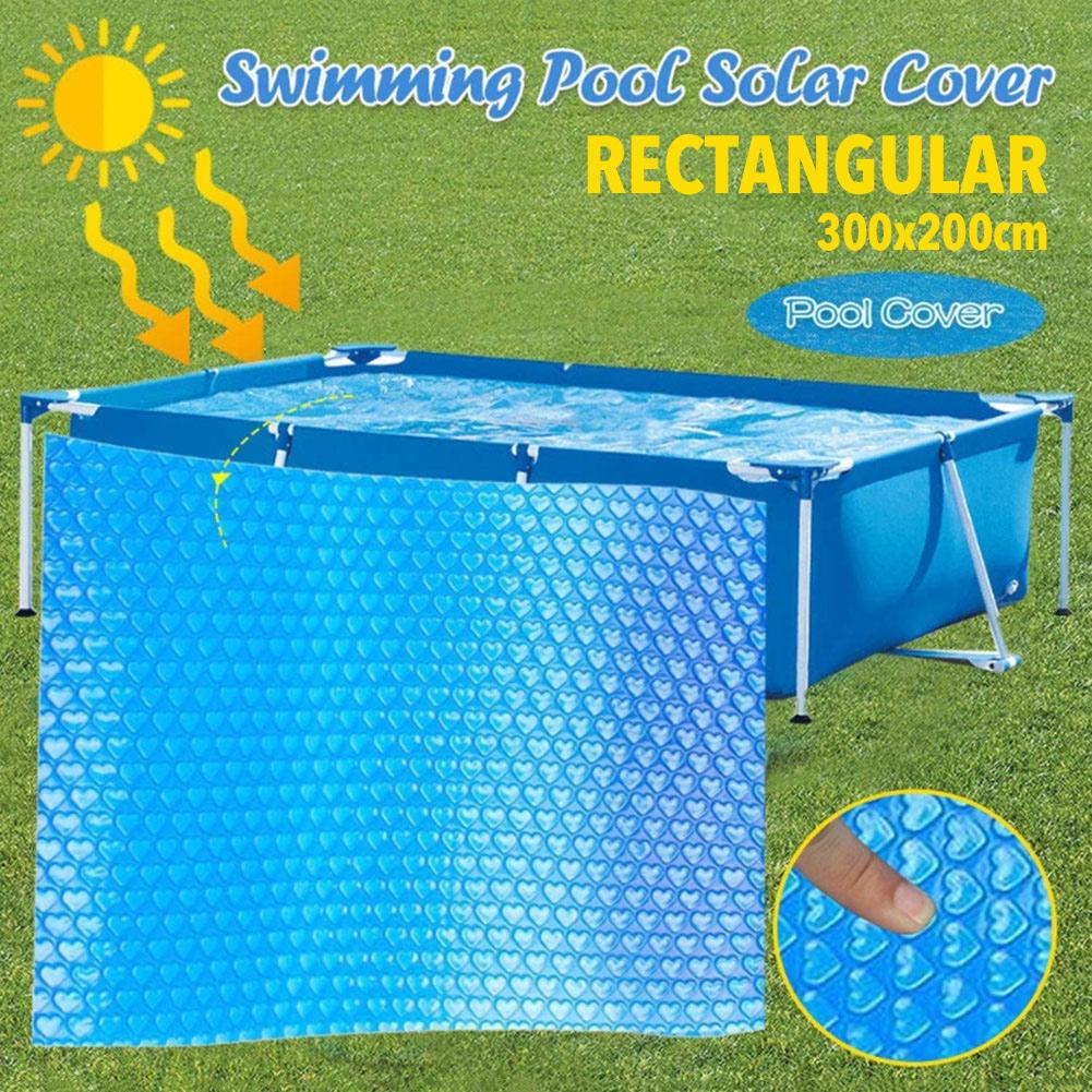 Pool Solar Cover Insulated Rectangle Pool Heating Cover Pool Warmer Heat Retaining Blanket for Swimming Pool Hot Tub Spa