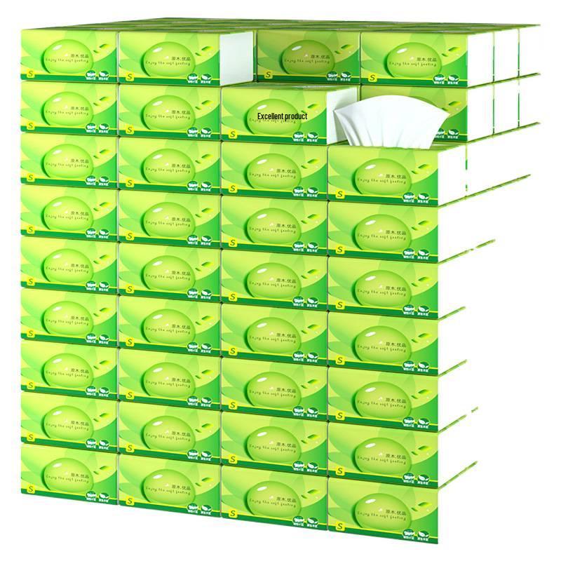 Ansiktsservetter och hushållspapper av jungfrulig träfiber
