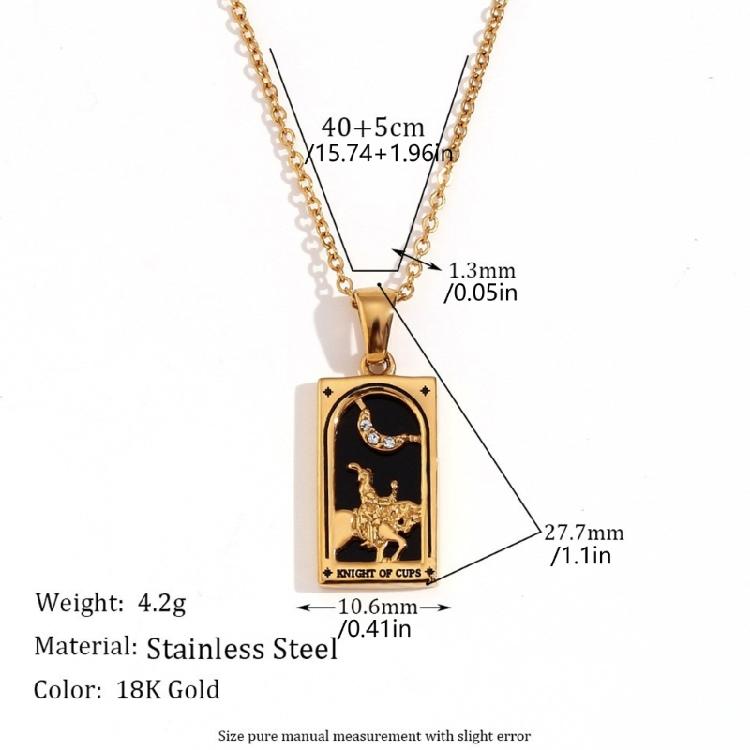 Trendy Minimalist Tarot Inspired Necklace With Creatvie Symbols And Lightweight Design For Comfortable Daily Wear