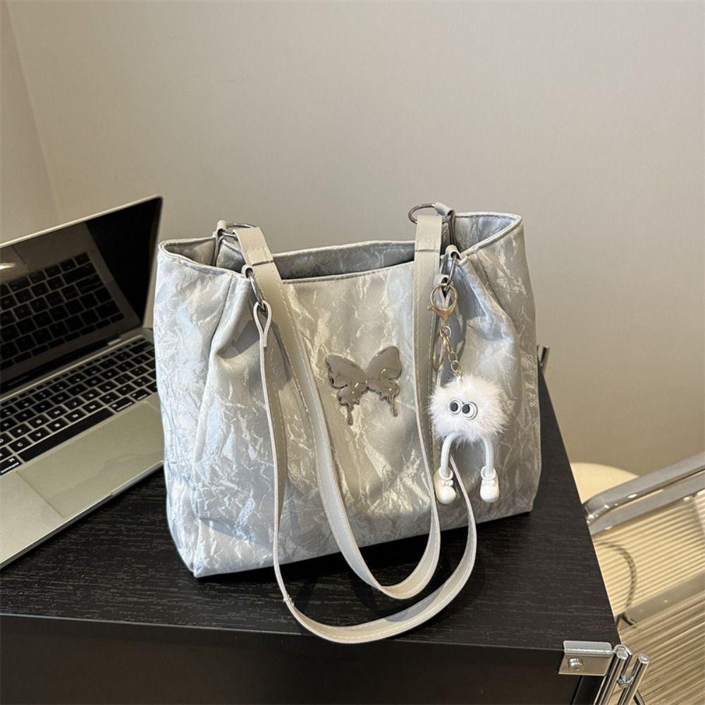 Korean Style Sweet Shoulder Bag Doll Pendant Luxury Handbag Trendy Underarm Tote Bag  Outdoor