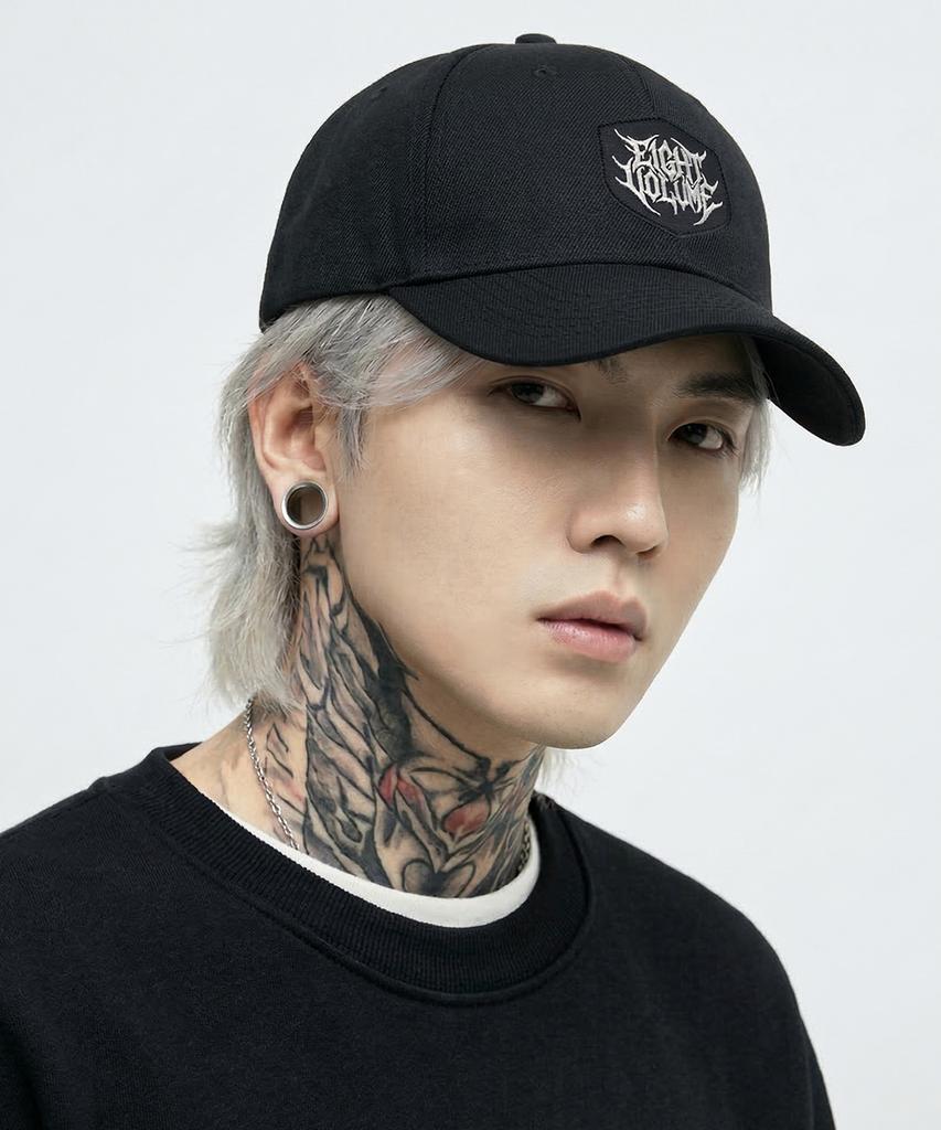 EIGHTVOLUME Ev Metal Logo Cotton Basic Ball Cap (Black)