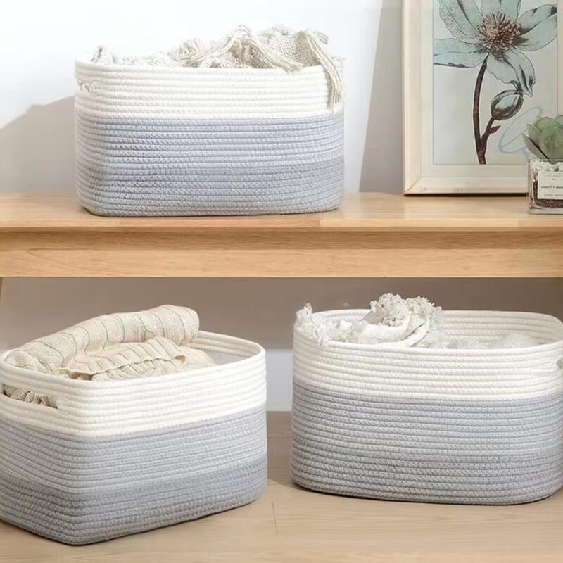 Miflame Cotton Rope Storage Basket