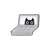 Cute Black White Cats Enamel Pins Cartoon Naughty Kitty Claw Animal Brooches Lapel Badge Fashion Jewelry Gifts For Kids Friends