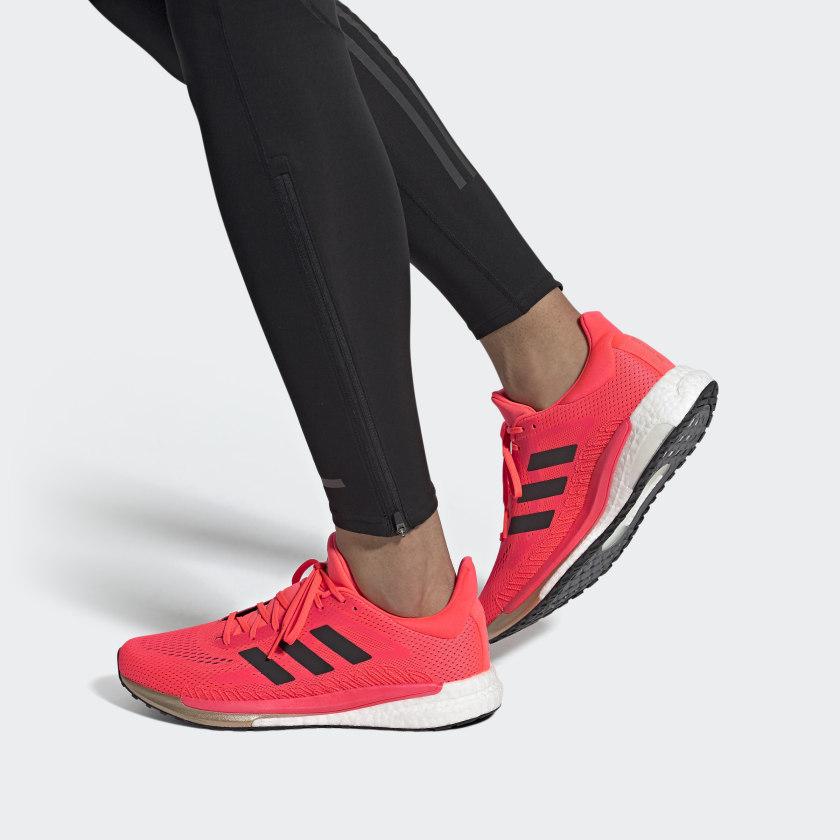 Adidas Solar Glide 3 Signal Pink Unisex Sneakers Core-Black Copper-Metallic FV7255