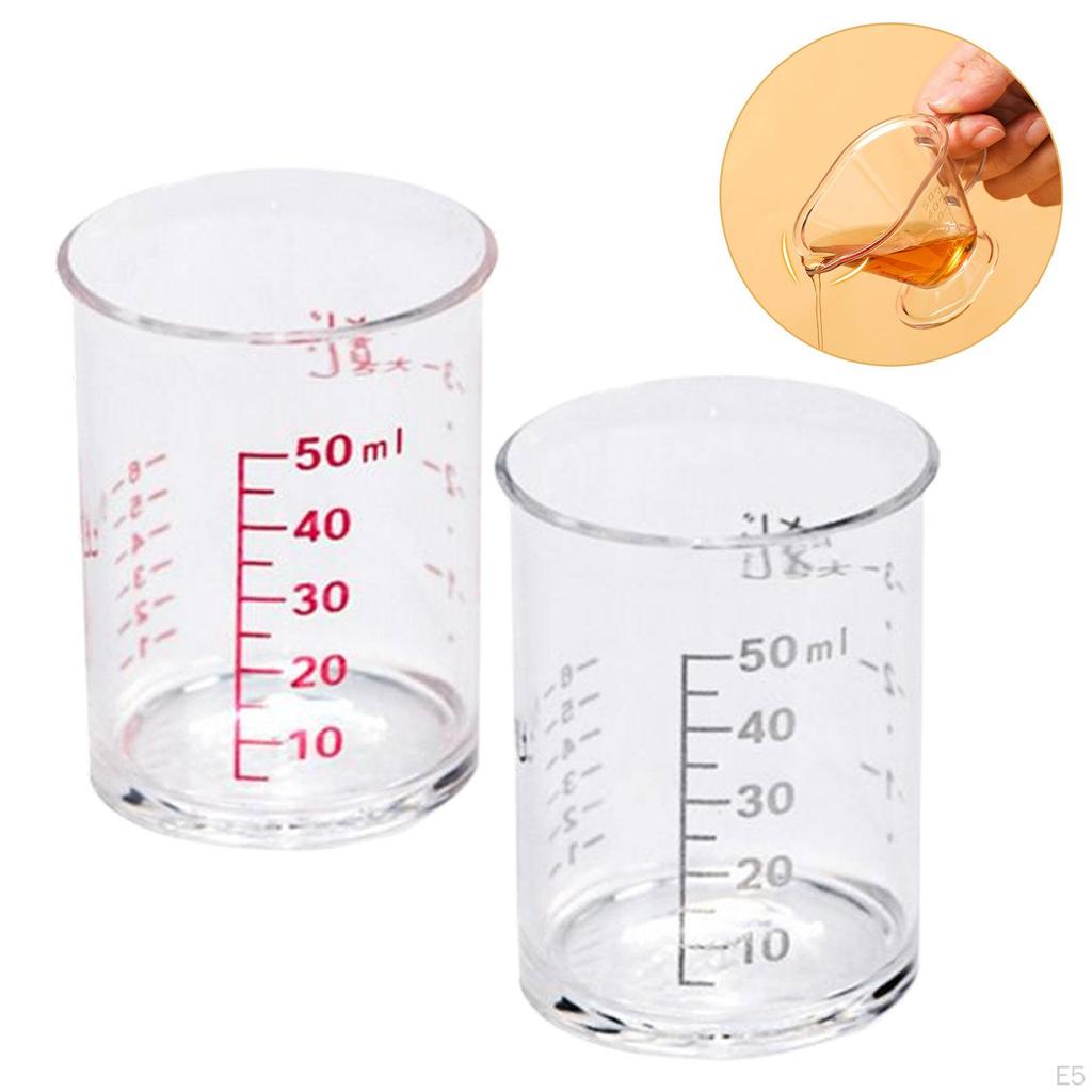Measuring Cup 50ml Heat-Resistant Bpa- Scale Microwave and Dishwasher Jug for Baking Supplies