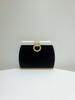 Rhinestone Buckle Velvet Evening Clutch with Chain - Perfect for Cheongsam